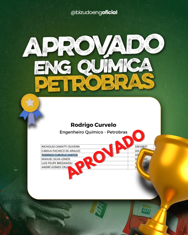 Rodrigo Curvelo · Aprovado Petrobras